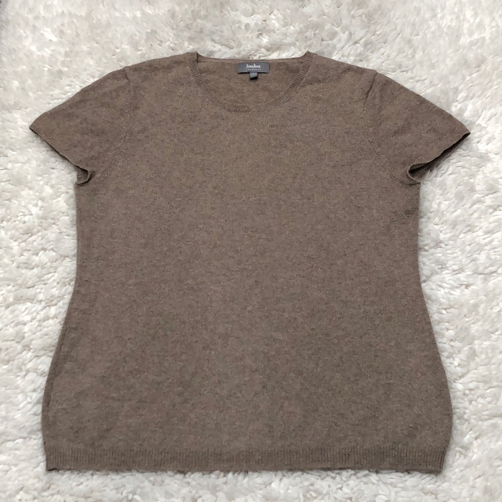 Neiman Marcus 100% Cashmere Short Sleeve Sweater